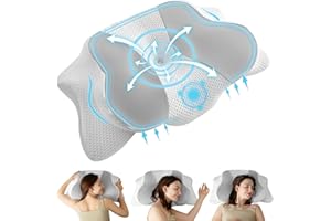 Uniency Poduszka Memory Foam Premium - Anatomiczne Wsparcie Szyi i Głowy z Wentylacją 3D, Hipoalergiczna Pianka Visco Elite dla Głębokiego Snu, Certyfikat OEKO-TEX, Pokrowiec Prany w Praniu (Szara)