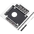 Multibao Universal SATA 2nd SSD HDD Hard Drive Caddy, SATA III 2.5" Hard Drive Bay Caddy HDD SSD Converter Adapter 12.7mm CD-ROM Tray