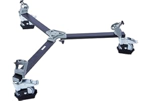 Manfrotto 114 Cine/Video Deluxe Dolly für 117X Stativ mit 12,7 cm Rädern – ersetzt 3067, schwarz