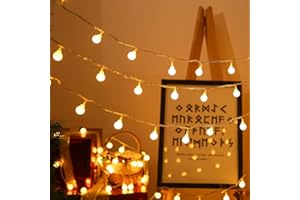 WOOBROO Globe Fairy Lights, 15M 100 LED Globe String Lights, USB or Battery Powered, Copper Wire Light & Waterproof Outdoor Christmas Lights for Indoor Outdoor Lighting, Christmas, Gazebo, Garden, Party