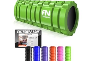 FIT NATION Faszienrolle Set mit E-Book & Video Kurs - Massage Roller für Rücken, Beine & Arme, Yoga Rolle, Fitness Rolle, Faszienrolle Rücken, Faszienrolle mit Noppen, 33 x 13 cm