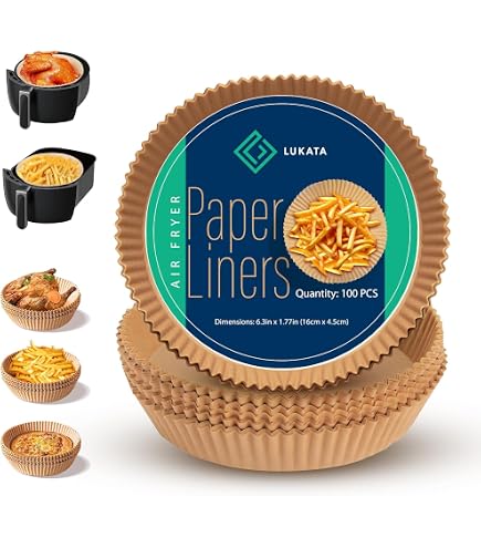 6.3 Inch Round Disposable Nonstick Air Fryer Paper Liners, Square-8
