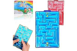 JoyJoyful Lot de 2 Jouets sensoriels en Forme de Labyrinthe, Anti-Stress, pour Enfants et Adolescents, Rouge et Bleu (2)