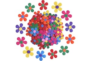 Pinsheng Flores de Fieltro 100 piezas, Adornos de Flores de Tela de Colores, Flores de Fieltro Pequeñas para DIY Niños Adultos Manualidades, Colores Variados
