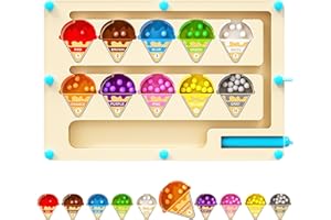 LUMIN TUTU Montessori zabawka magnetyczna od 2, 3, 4, 5, 6 lat, gra magnetyczna, labirynt od 2 do 6 lat, liczba i kolory, zabawka motoryczna, zabawka do sortowania, prezent dla dziewcząt i chłopców