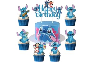 YCWSSB Geburtstagstorte Dekoration, 25 Kinder Kuchendekorationen, Cartoon Geburtstagstorte Dekorationen, Jungen und Mädchen Kuchendekoration, Alles Gute zum Geburtstag Kuchendekoration