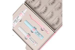 ‎GIRL GOT LASHES GirlGotLashes Starter Set And So It Begins - Natural Edition - Mit Wimpernkleber schwarz, Top Coat, Mini Applikator & Remover - 5 Wimpern-Paare