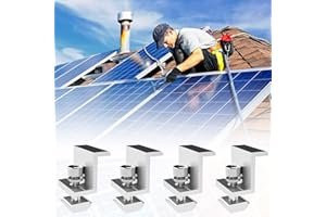 MARURY 4 Pièces Support z pour Panneau Solaire(35MM),Supports de Pince de Bord de Panneau Solaire,support solaire photovoltaïque pour Panneau Solaire