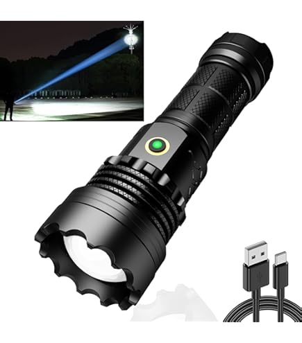 P200 lampe de poche LED Super puissante Zoom torche