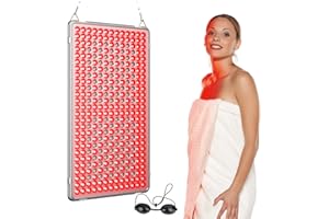 Lampada Infrarossi, Profey Lampada a Luce Rossa Combo 660nm e 850nm, 338 LED Red Light Infrarossi con Timer, Pannello a Luce Rossa per Viso, Corpo, Muscolare, Schiena (Lampada Non Produce Calore)