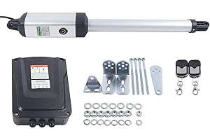 OUKANING 300 kg de apertura de puerta eléctrica individual oscilante herramienta W/2 mando a distancia 385 mm IP44