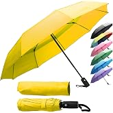 ZENO Compact Folding Umbrella &ndash; Mini Automatic Umbrella for Women &amp; Men, Anti-Wind Resistant with 9 Fibreglass Ribs, Waterpro