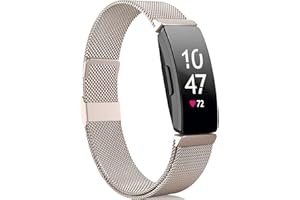 Faliogo Kompatibel für Fitbit Inspire Armband/Fitbit Inspire 2 Armband/Fitbit Inspire HR Armband, Metall Edelstahl Ersatzarmband mit Magnetverschluss Kompatibel mit Ace 2, Damen Klein Groß