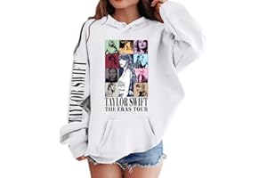 PEKLOKIW Taylor Sweatshirts 1989 Girls Hoodie Fashion Graphic Sweatshirt Taylor Swift Pullover Shirts Fans Hoodie Concert Clothing Long Sleeve Jumper Teen Girls Blouse Tee Shirt Gifts Crewneck Loose Fit Tops