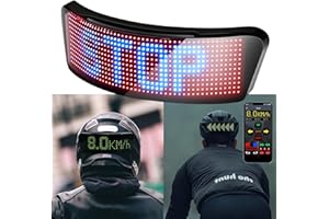 Lixada Display a LED per casco da bicicletta, casco da moto, sistema di indicatori di direzione per bicicletta, indicatore di velocità in tempo reale, connessione APP, supporta testi personalizzati