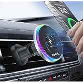 zitronix Car Wireless Charger for Air Vent, 15W Type C Phone Holder | Stable Phone Positioning, One Hand Access, LED Status L