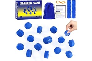 KutaKuta Magnetisches Schachspiel, 2025 Neues Gesellschaftsspiele Magnetspiel mit 20 Magnetisches Spiel Steinen, Golden Magnetic Spiel für 5+ Jahre, Magnet Schach für Kinder Erwachsene Familientreffen