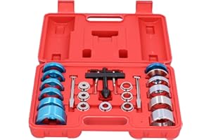 SUCIE Crankshaft Oil Seal Remover Installer Kit, Universal Front Rear Crankshaft Camshaft Oil Seal Removal Installation Puller Adapters Kit for 27‑58mm/1.1‑2.3in Oil Seal Car