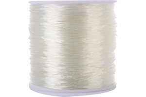 VABNEER 100m Elastisch Gummiband für Armbänder, 1mm Transparent Perlenschnur Gummifaden für DIY Schmuck Handwerk