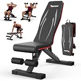 PASYOU Banco de Pesas Plegable, Carga 300kg, Banco de Fitness Ajustable Multifunci&oacute;n para Entrenamiento Cuerpo Completo, Banc