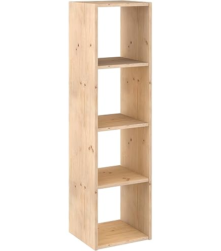 Astigarraga Kit Line Modular Rectangular Rack with Dynamic Shelf, Pine Wood, 36.5 x 70.8 x 33 cm