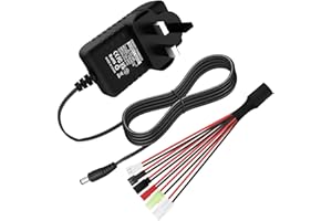 HTRC NIMH Charger for 2-10s 2.4-12V NIMH/NICD Battery Packs, RC Battery Smart Charger for RC Car/RC Boat/RC Aircraft/Drone/Airsoft, Compatible with Standard Tamiya/Mini Tamiya/SM 2P/JST/XH/Futaba