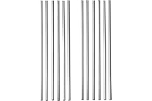 GRÄWE Pajitas de acero inoxidable, juego de 12 unidades, color plateado