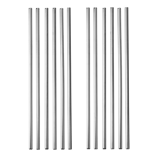 GRÄWE Edelstahl-Strohhalme 12er-Set, silbern
