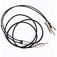 NewFantasia Replacement Cable for Beyerdynamic T1 2nd Generation / T5p Second Generation Headphones 3.5mm Male and 6.35mm Adapter to Dual 3.5mm Jack Male Audio HiFi Cord 1.2m/4ft