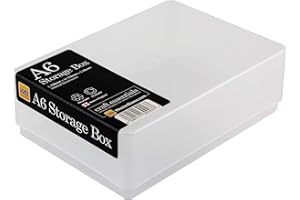 WestonBoxes A6 Cajas de Almacenamiento de Plástico para Materiales de Arte, Papel y Almacenamiento de Fotografías - 1 Litro de Volumen (Paquete de 5, Transparente)