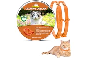 SURGLAM Collare calmante per Gatti, Collare Anti-ansia con Dimensioni Regolabili, 2 Mesi di Protezione, Effetto Calmante Impermeabile Sicuro Naturale Duraturo Rilievo di Ansia Collare ai Feromoni per Gatti