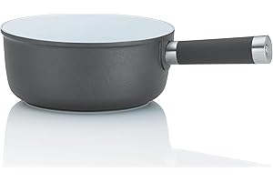 Kela 16571 Meyrin Caquelon à fondue à fromage Cast Aluminium Gris 21 x 21 x 9 cm 1 L
