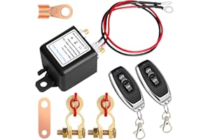 Delisouls Batterie-Trennschalter 12V Batterieschalter, 120A Autobatterie-Trennschalter mit Fernbedienungs-Kupferanschluss für Auto LKW Boot Jacht Wohnwagen Motorrad KFZ