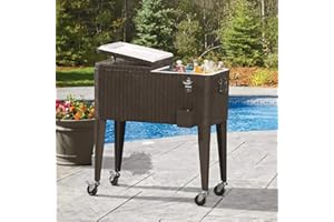 STRUCTIO INTERNATIONAL Scatola Fresca Carrello portavivande, con Funzione refrigerante per Bevande e GHIA to refrigerata ghiacciaia mobili in Rattan