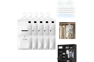 AHYDFSR Kleiderschrank Feuchtigkeitsabsorber 5 Pack x 100g,Hänge-Luftentfeuchter Granulat,Befreien Sie sich von Feuchtigkeit,Anti-Schimmel Entfeuchter,Moistureproof Desiccant Bag,für Küche/Bad/Schrank/Auto