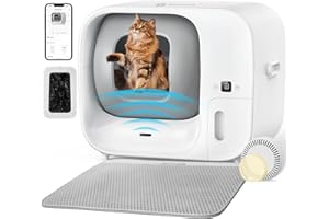 Amicura Cura 3 Selbstreinigende Katzentoilette, Automatisch Verpackt und Füllt Müllsäcke, TÜV-zertifizierte Sicherheit &7 Sensoren, Geruchskontrolle/App-Steuerung, Große Katzenklo Für Mehrere Katzen