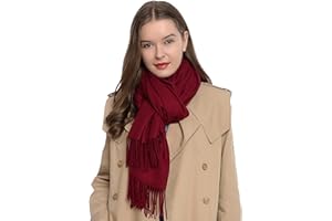 DONDON Bufanda de invierno grande para mujer 185 x 65 cm liso suave y cálido