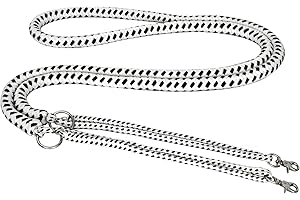 ‎START ENJOY THE RIDE Start Soft Longierhilfe Hilfslonge aus Baumwolle mit Karabiner Trainingshilfe, Longier-Hilfe für Pferde, Longiertrainingssystem weiß/schwarz