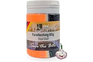 ‎ZITE Zite Fishing Forellenteig mit Knoblauch-Aroma 60g – Fängige Forellenpaste Schwimmend als Forellenköder – Trout Bait Teigköder in knalligen Neonfarben mit Glitter, Forellen Teig