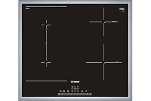 BOSCH HAUSGERÄTE Bosch PVS645FB5E Série 6 Plaque à induction, autonome, 60 cm de large, combinaison de deux zones de cuisson, niveaux de puissance prédéfinis MoveMode, PowerBoost, cuisson plus rapide, ReStart,
