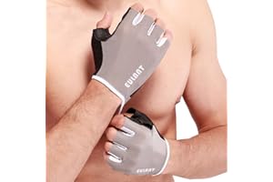 EULANT Rękawice sportowe, Pół palec rękawice rowerowe kulturystyka fitness kulturystyka podnoszenie ciężarów, rękawiczki górskie dla kobiet dziewcząt chłopców, niebieski, różowy, szary, S M L