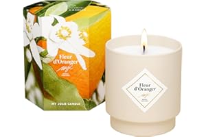 MY JOLIE CANDLE - Bougie Parfumée Fleur d'Oranger - Cadeau Femme Maman Ado - Cire 100% Naturelle Végétale - Parfum Français - Mèche Coton - Combustion 45h