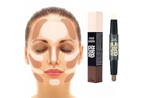 CUTIOLLY Contouring Stick,Contour Stick,Iluminador,Highlighter,Iluminadores Rostro,Herramienta de Maquillaje de Doble Cabeza
