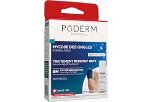 PODERM – MYCOSE ONGLE TRAITEMENT INTENSIF NUIT 2en1 – Élimine la mycose & renouvelle l’ongle pendant votre sommeil |VEGAN | Soin professionnel pied/main | Facile & rapide | Swiss Made