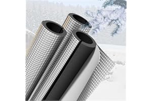 KANDUO 95cm Guaina Isolante In Gomma, Tubo Isolante Antigelo Per Esterni, Isolante Per Tubi In Foglio Di Alluminio Autosigillante, ID 22-219mm Utilizzato Per Tubi Dell'acqua Fredda E Calda ( Size : ID32mm T2