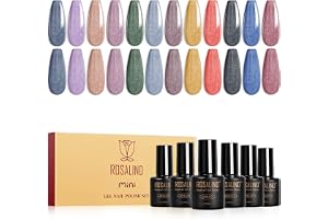 ROSALIND UV-nagellacksset med 12 färger, soak-off mini-UV-färggel, gelnaglar för nageldesign, gel, nagelpolish, manikyr, pres