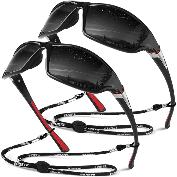 TYXHXTF 3 Pièces Lunettes De Soleil Homme Polarisées - Protection UV Conduite Pêche Vélo