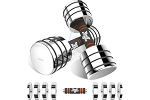 Dskeuzeew Adjustable Dumbbells Dumbbell Set Made of Steel 5 kg 7.5 kg 10 kg Dumbbells Adjustable Set with Foam Handle Fitness Dumbbells for Home