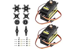 diymore 2PCS 15KG Metal Gear High Speed Torque Servo Motore(Versione aggiornata),Digitale Servo per RC Elicottero Aereo Auto Barca Robot Controlli Doppio Cuscinetto a Sfere