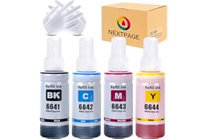 NEXTPAGE T664 664 tusz kompatybilny z Epson T6641 T6642 T6643 T6644 butelka uzupełniająca tusz do Epson EcoTank ET-2500 ET-2550 ET-2600 ET-2650 ET-4500 ET-14000 L396 L33 050 l 3060 L3070 (4